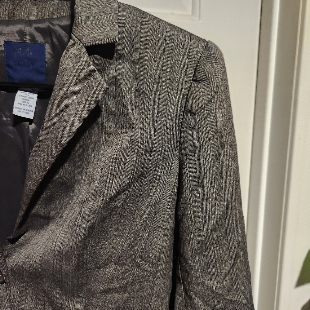J. Crew Wool Tweed Work Office Blazer Jacket Size 4 - Picture 3 of 7